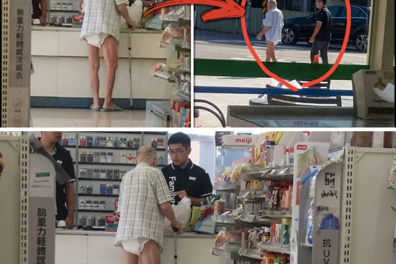 This Elderly Man Went To A Store Wearing A Diaper. Then The Cashier Quietly Followed Him Outside